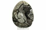 Septarian Dragon Egg Geode - Black Crystals #219094-1